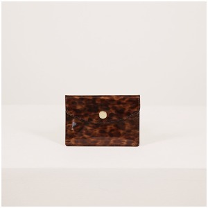 CARD POUCH - LEOPARD BROWN